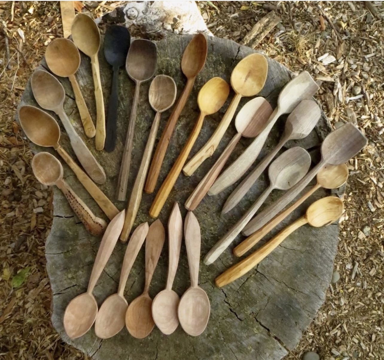 Green wood spoon carving deals