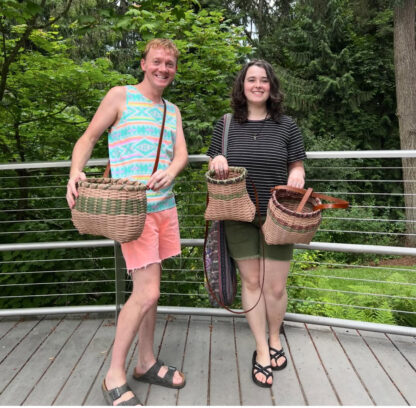 Basketry: Foraging Basket with Leather Strap - Image 2